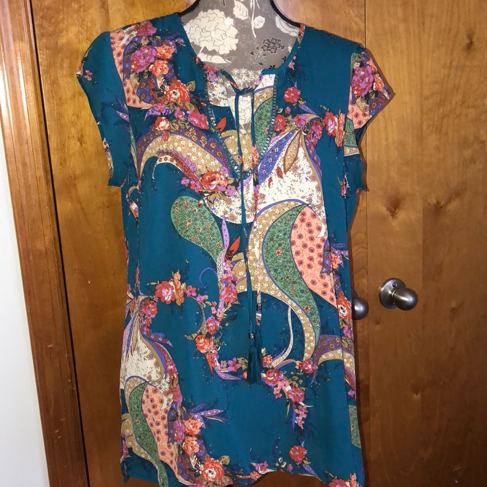 Paisley tunic top
